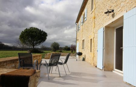 Terrasse plein Sud Gîte n°G4413 Doulezon - Gironde - Terrasse plein Sud